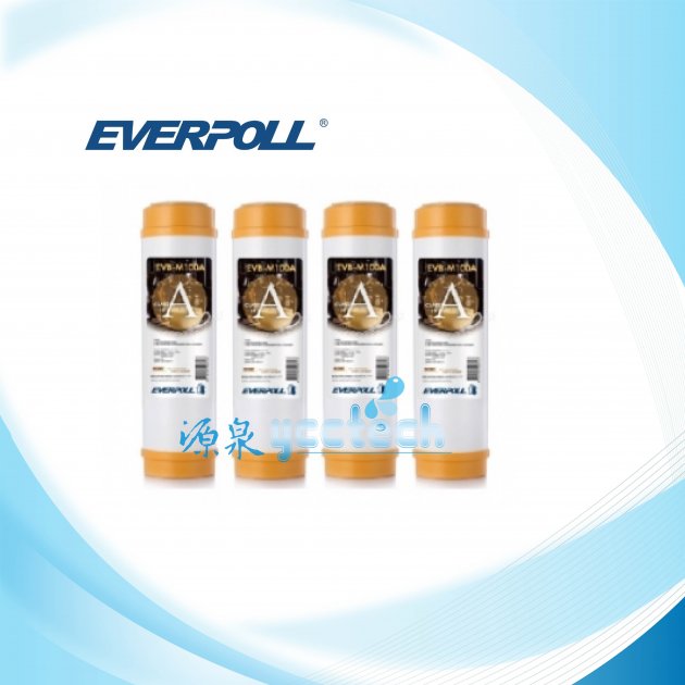 EVERPOLL樹脂濾心EVB-M100A/EVBM100A【10英吋標準規格】【4支優惠價1200元】 1