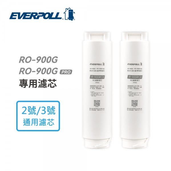 【EVERPOLL】 RO-900RO RO濾膜濾芯(2入組) (適用RO900G跟RO-900G PRO版直出RO淨水器)